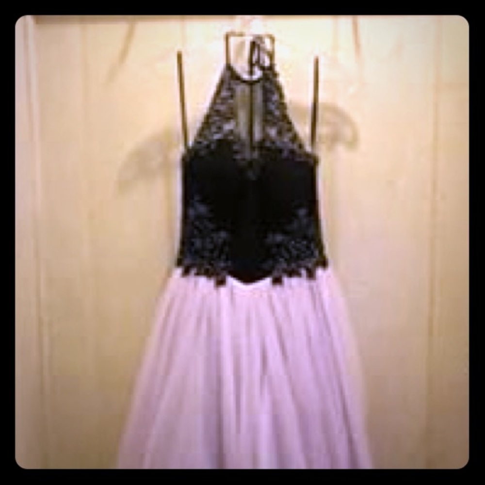 purple and black dress